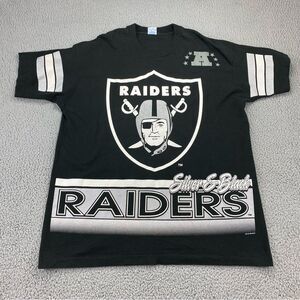 Vintage Raiders 1994 Salem Sportswear Single Stitch Men AOP T-Shirt  |  Size: XL